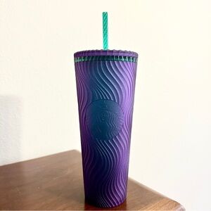 Starbucks 2025 Purple/Green Swirl Siren/Mermaid Venti Tumbler Cold Cup • NWT